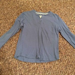 Mens Long Sleeve Henley Top Size XS